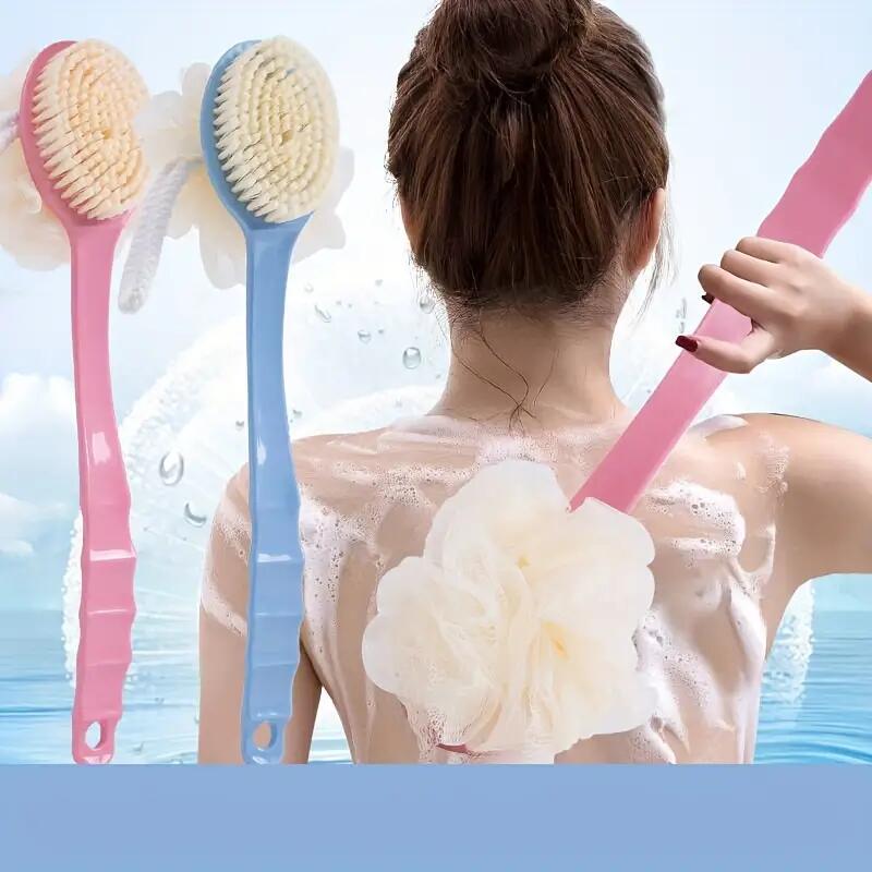 Dry Brush Body - 1pc Curved Long Handle Bath Body