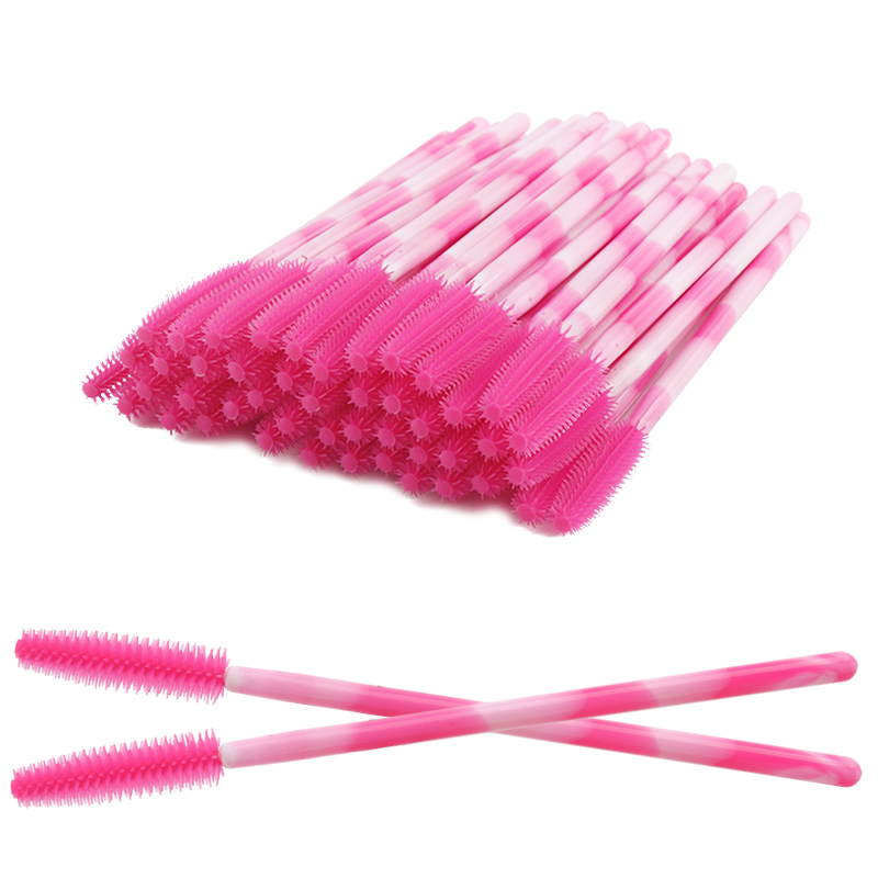 Face Mask Silicone - 50/100Pcs Disposable Silicone Eyelash Brush Colored