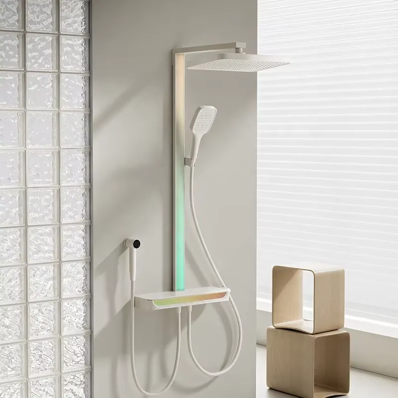 Spa & Wellness Joule - Brass Digital Waterfall Shower Set Wall