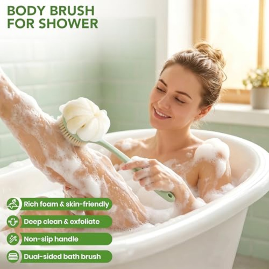 Back Scrubber for Shower, 15.7 - Dry Brush Body ulasan dan harga