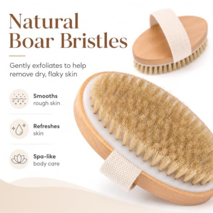 Dry Body Brush 2 Pack, Natural - Dry Brush Body ulasan dan harga
