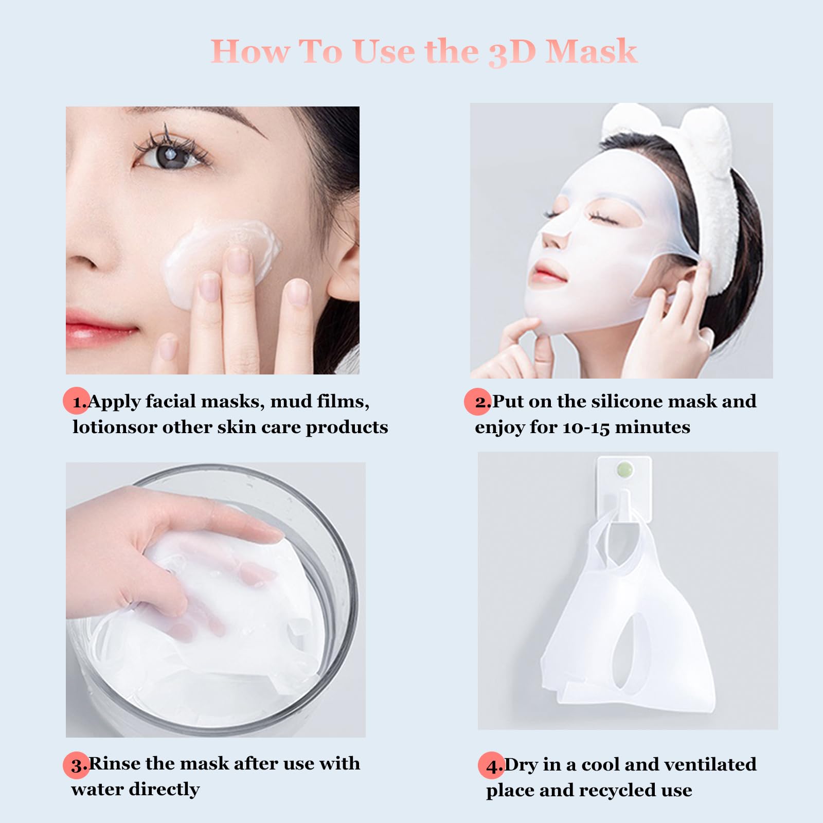 1 Piece Of Reusable Silicone M - Face Mask Silicone ulasan dan harga
